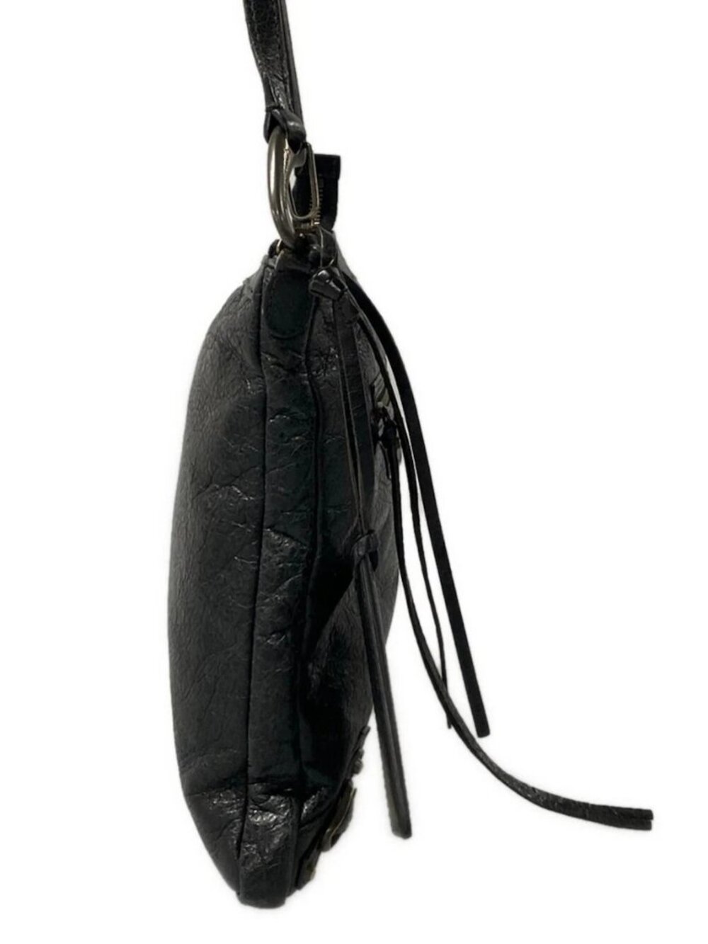 BALENCIAGA Classic Flat 310250 Black Leather Shoulder Bag - Picture 2 of 15